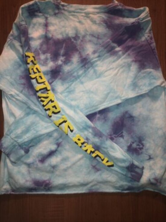 Nickelodeon Rugrats Reptar Retro 90s Tie Dye Long Sleeve Shirt Large Pullover - Picture 6 of 7